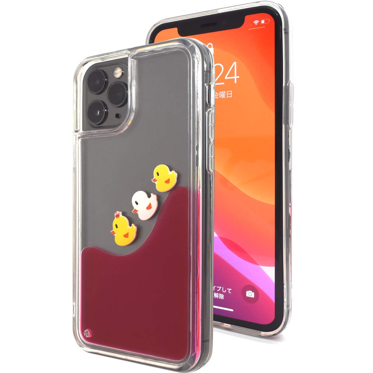 Amazon.co.jp: PLATA iPhone 11 Pro ケース あひる ぷかぷか